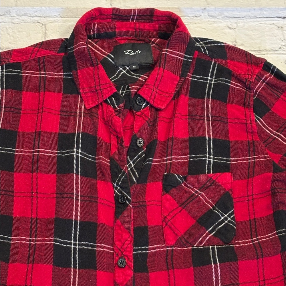 Rails Hunter Red/Tartan Button Down Shirt - Picture 5 of 16